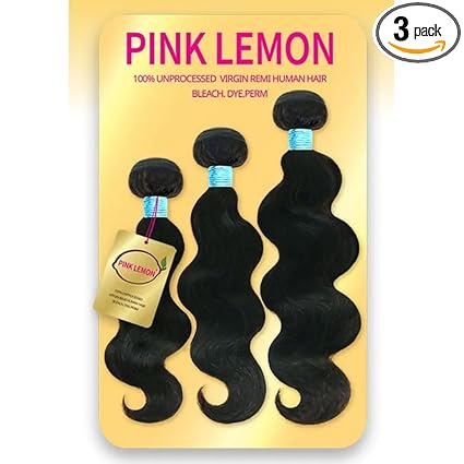 Pink Lemon Body Wave 16 to 20 inch bundles