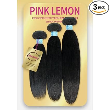 Pink Lemon Straight 12 to 16 inch bundles